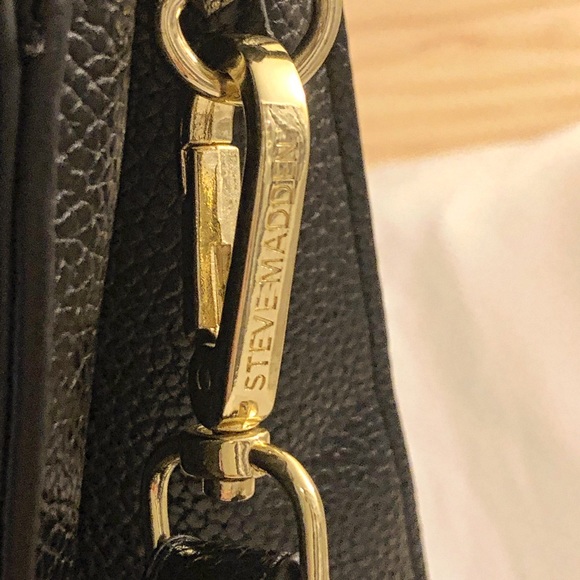 Steve Madden Black Faux Leather Tote - Picture 7 of 14